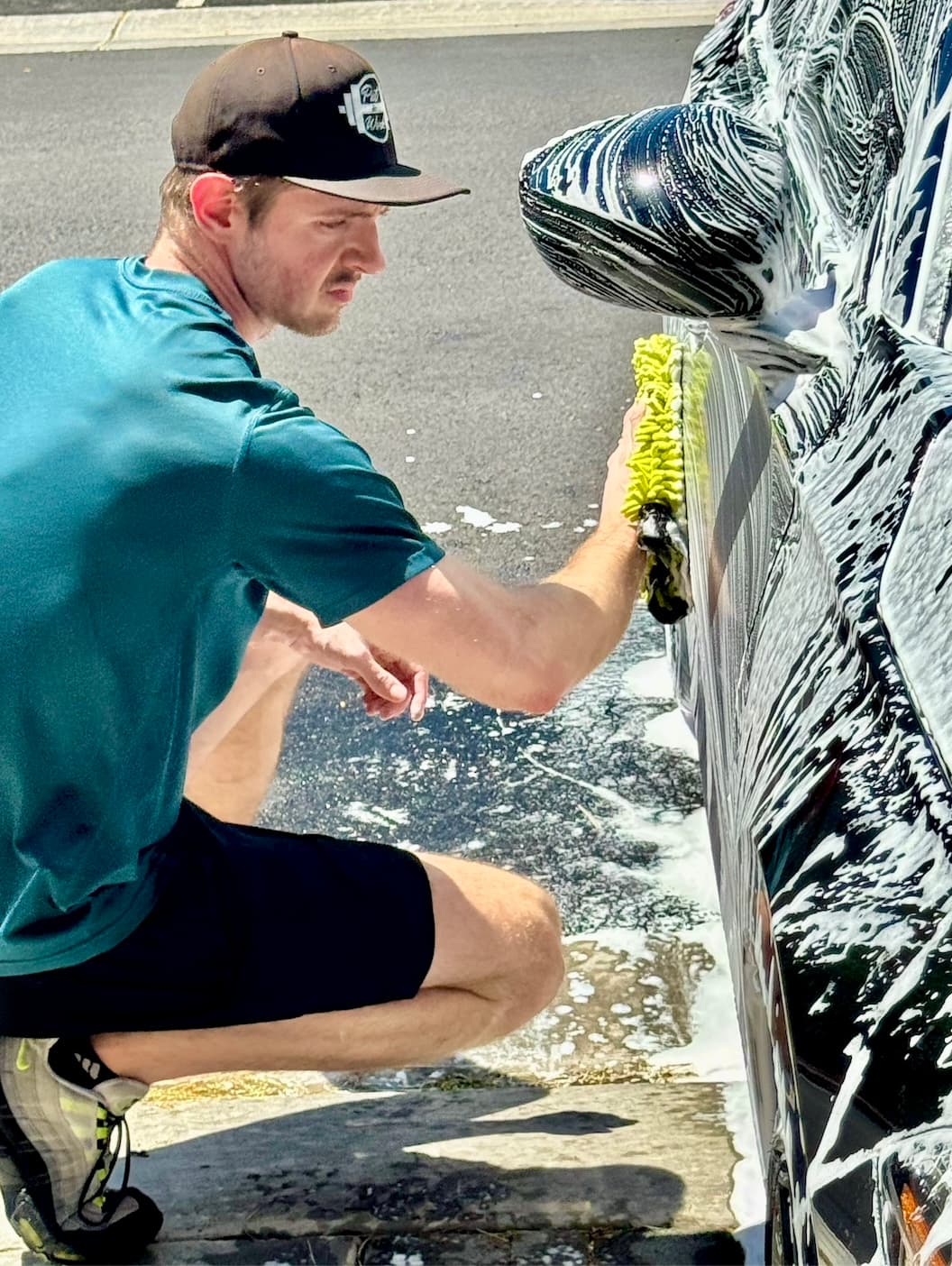 Jake detailing a car panel